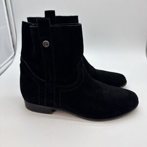 Frye & Co Sarah Ankle Womens Boots Booties Black  Suede Leather Size 6.5M